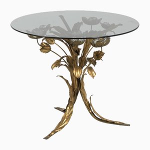 Vintage Side Table with Flowers