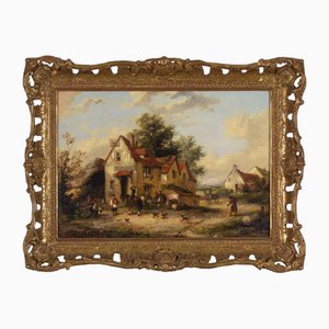 Georgina Lara, The Wayside Inn, 1862, Oil Painting, Framed