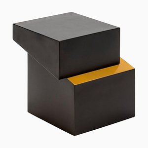 Black and Gold Metal Side Table by Thai Natura