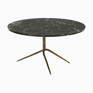 Metal and Black Marble Coffee Table by Thai Natura