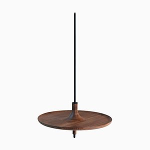 Toupy Walnut and Black Metal 38 Hanging Table by Mademoiselle Jo