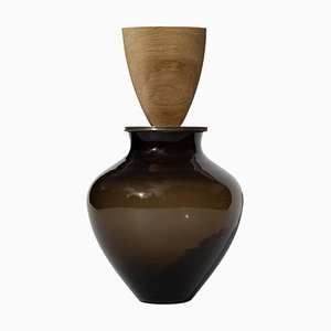 Ohana Stacking Dark Smoke Sersel Vase by Fri Wüstenberg