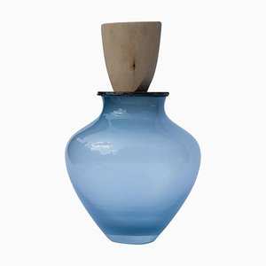 Ohana Stacking Pigeon Blue and Triangle Vase by Pia Wüstenberg