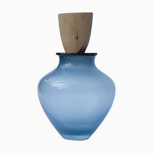 Ohana Stacking Pigeon Blue & Triangle Vase von Pia Wüstenberg