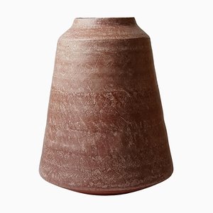 Rote Kados Vase aus Steingut von Elena Vasilantonaki