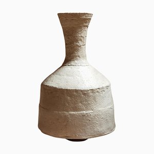 Beige Steingut Lekythos Vase von Elena Vasilantonaki