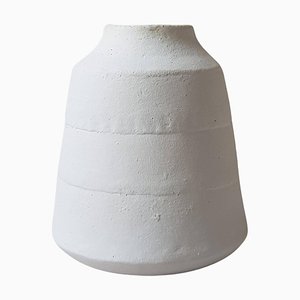 White Stoneware Kados Vase by Elena Vasilantonaki