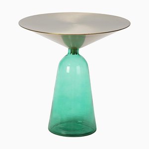 Green Glass Side Table by Thai Natura