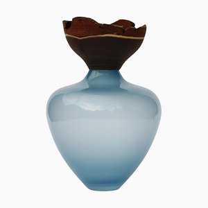 Vase Empilable Baby Bloom Bleu Pigeon par Pia Wüstenberg