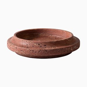 Red Travertine Bowl by Etamorph