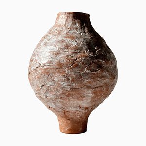No 3 Terracotta Moon Jar by Elena Vasilantonaki