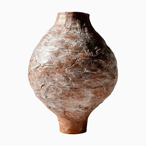 No 3 Terracotta Moon Jar by Elena Vasilantonaki