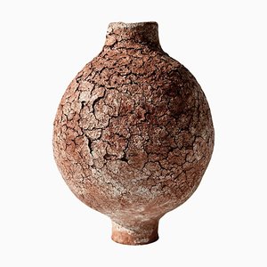 No 10 Terracotta Moon Jar by Elena Vasilantonaki