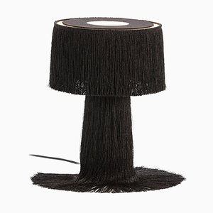 Black Fabric Table Lamp by Thai Natura