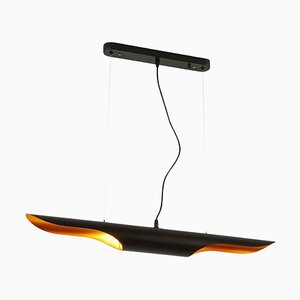 Black and Golden Metal Ceiling Lamp by Thai Natura