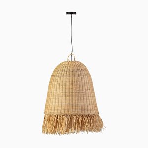 Lámpara de techo de ratán natural y sisal de Thai Natura