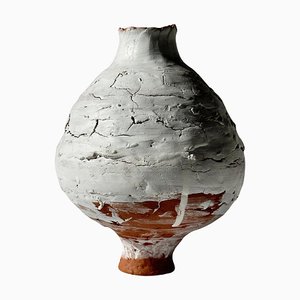 No 6 Terracotta Moon Jar by Elena Vasilantonaki