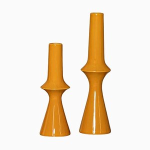 Lanco Yellow Ceramic Candleholders by Simone & Marcel, Set of 2