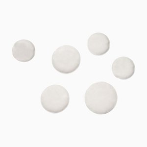 White Matt Pin Wall Decor by Zieta, Set of 6