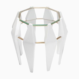 Medium Na Pali White Side Table by InsidherLand