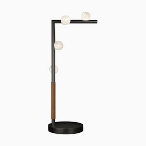 Demetra Brushed Black Metal Table Lamp by Alabastro Italiano