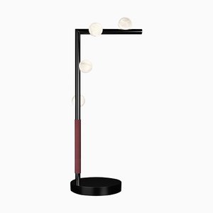 Demetra Shiny Black Metal Table Lamp by Alabastro Italiano