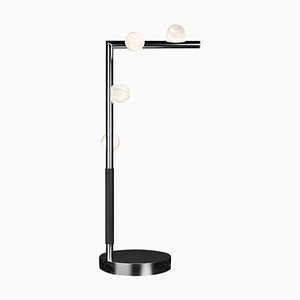 Lampe de Bureau Demetra en Métal Argenté Brillant par Alabastro Italiano