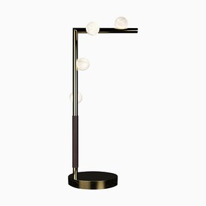 Demetra Shiny Gold Metal Table Lamp by Alabastro Italiano