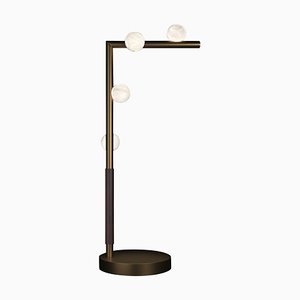 Lámpara de mesa Demetra de bronce de Alabastro Italiano
