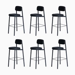 Black Residence 75 Counter Chairs by Kann Design, Set of 6