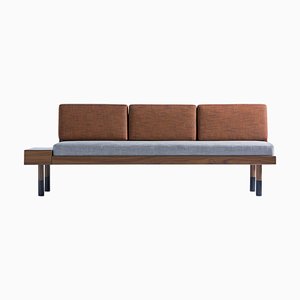 Grey and Brick Red Mid Sofa by Meghedi Simonian for Kann Design