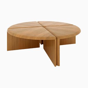 Lily Round Coffee Table in Oak by Fred&Juul, Set of 4