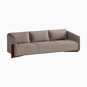 Taupe Grey Timber 4-Seater Sofa by Kann Design