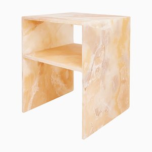 Rosa Bedside Table in Amber Onyx by Studio Gaia Paris
