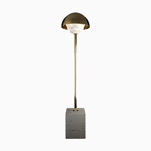 Apollo Stehlampe aus Vergoldetem Metall von Alabastro Italiano