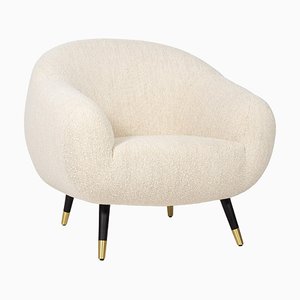 Niemeyer Armchair with Brass Feet by InsidherLand