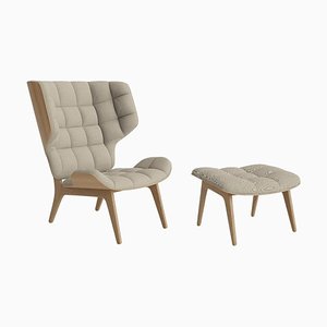 Mammoth Lounge Chair and Ottoman by Norr11, Set of 2