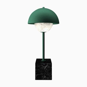 Lampe de Bureau Apollo en Métal Vert par Alabastro Italiano