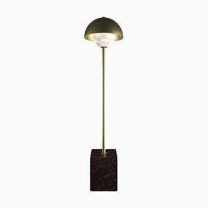 Apollo Floor Lamp in Brushed Brass Metal by Alabastro Italiano