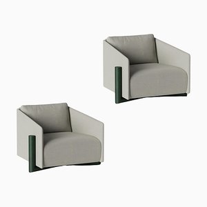 Grey Timber Lounge Chairs by Kann Design, Set of 2