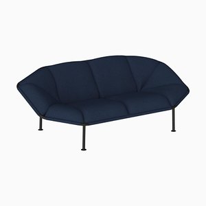 Marineblaues Atlas 2-Sitzer Sofa von Kann Design