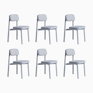 Chaises Residence Grises par Jean Couvreur pour Kann Design, Set de 6