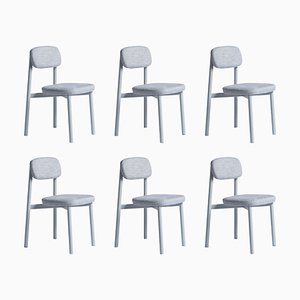 Grey Residence Chairs by Jean Couvreur for Kann Design, Set of 6
