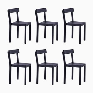 Galta Stühle aus Schwarzer Eiche von Kann Design, 6 . Set