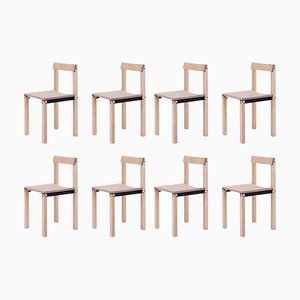 Tal Stühle aus Eschenholz von Léonard Kadid für Kann Design, 8 . Set