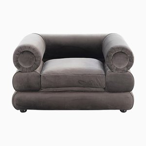 Grey Velvet Sofa by Thai Natura