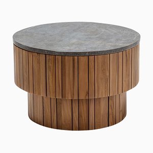 Teak and Stone Center Table by Thai Natura