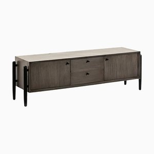 Grey and Black Wood Tv Furniture by Thai Natura