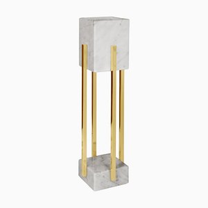 Looshaus Carrara Marble and Brass Table Lamp by Insidherland