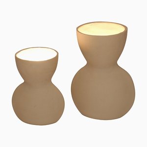 Lampes Unira Blanches par Ia Kutateladze, Set de 2